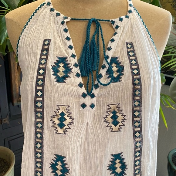 Revolve Raga muslin southwest crossstitch tank top - Picture 10 of 12